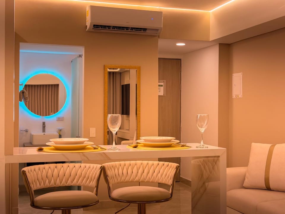 Living room, air conditioner