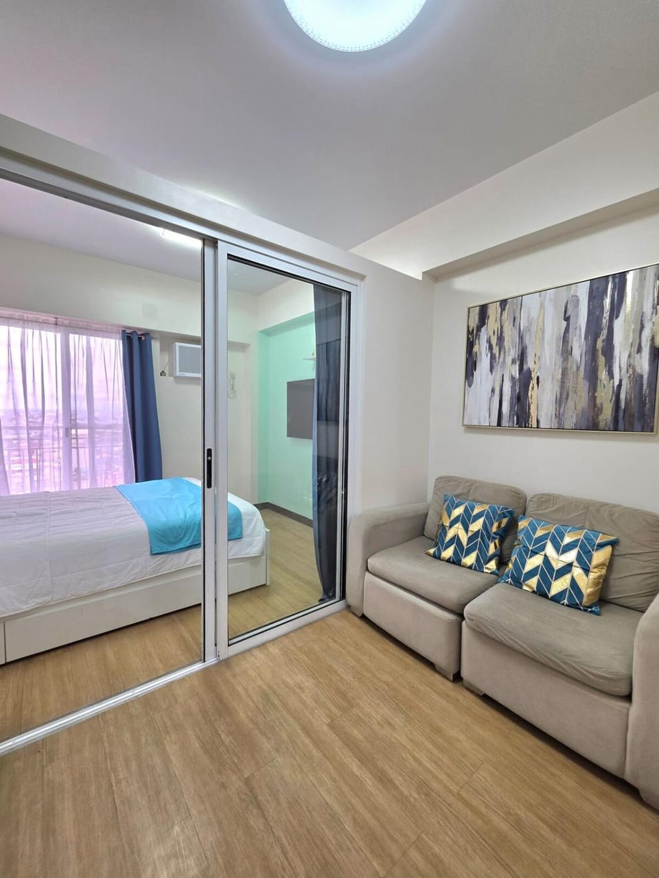 Minimalist Apartment with Queen size Bed at The Celandine Apartment in Quezon City