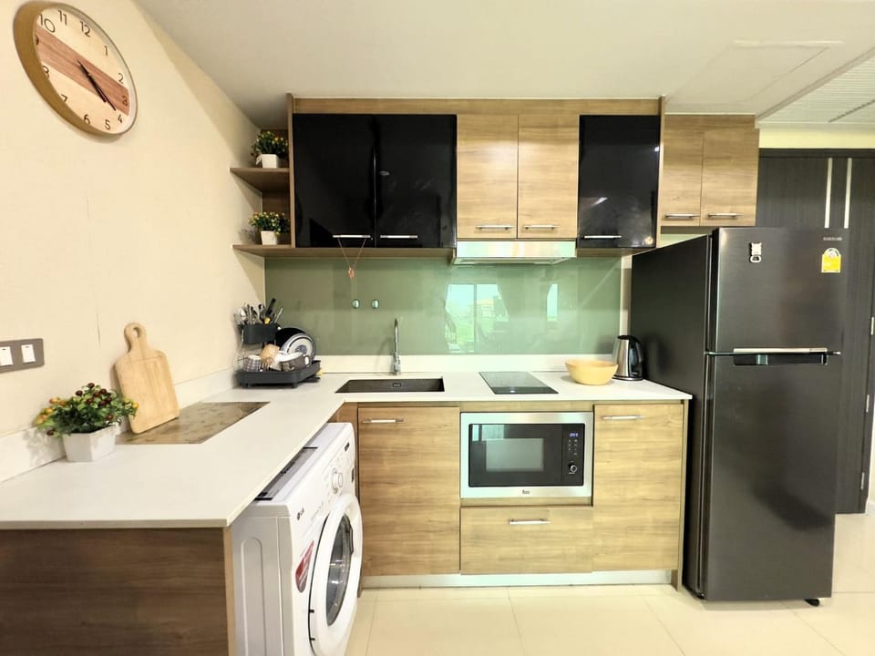 microwave, oven, washing machine, kitchen