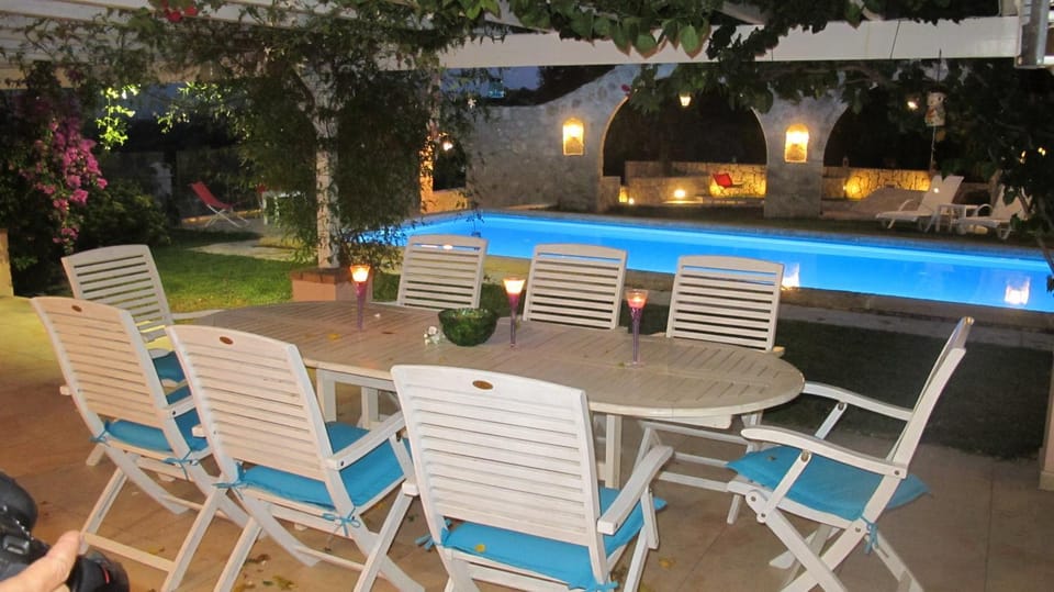 Property building, Living room, Swimming pool