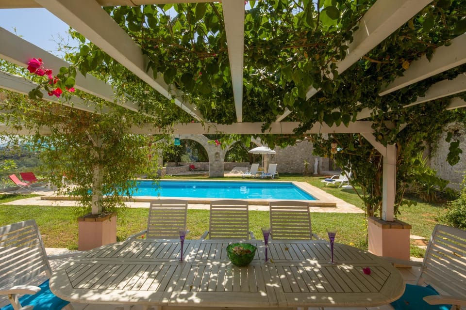 Property building, Living room, Swimming pool