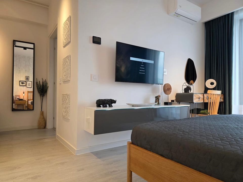 Bed, TV and multimedia, Photo of the whole room, Bedroom, air conditioner