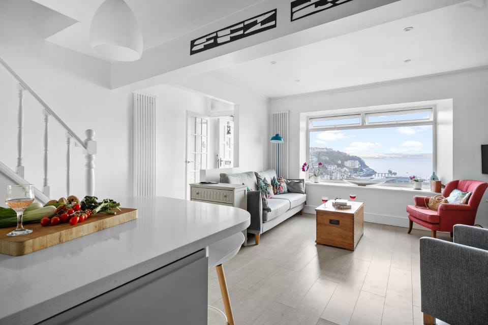 Living room, Seating area, Sea view