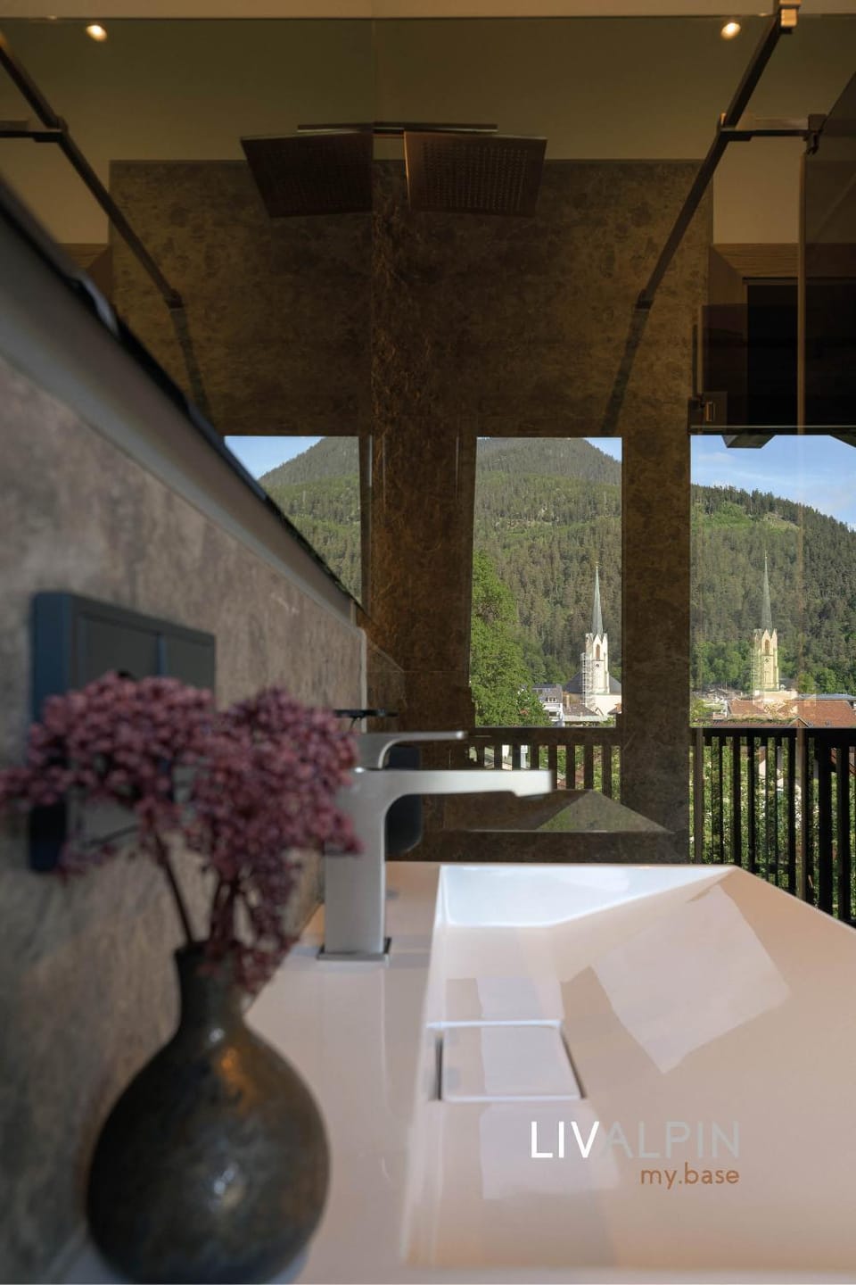 Bathroom, View (from property/room), Mountain view