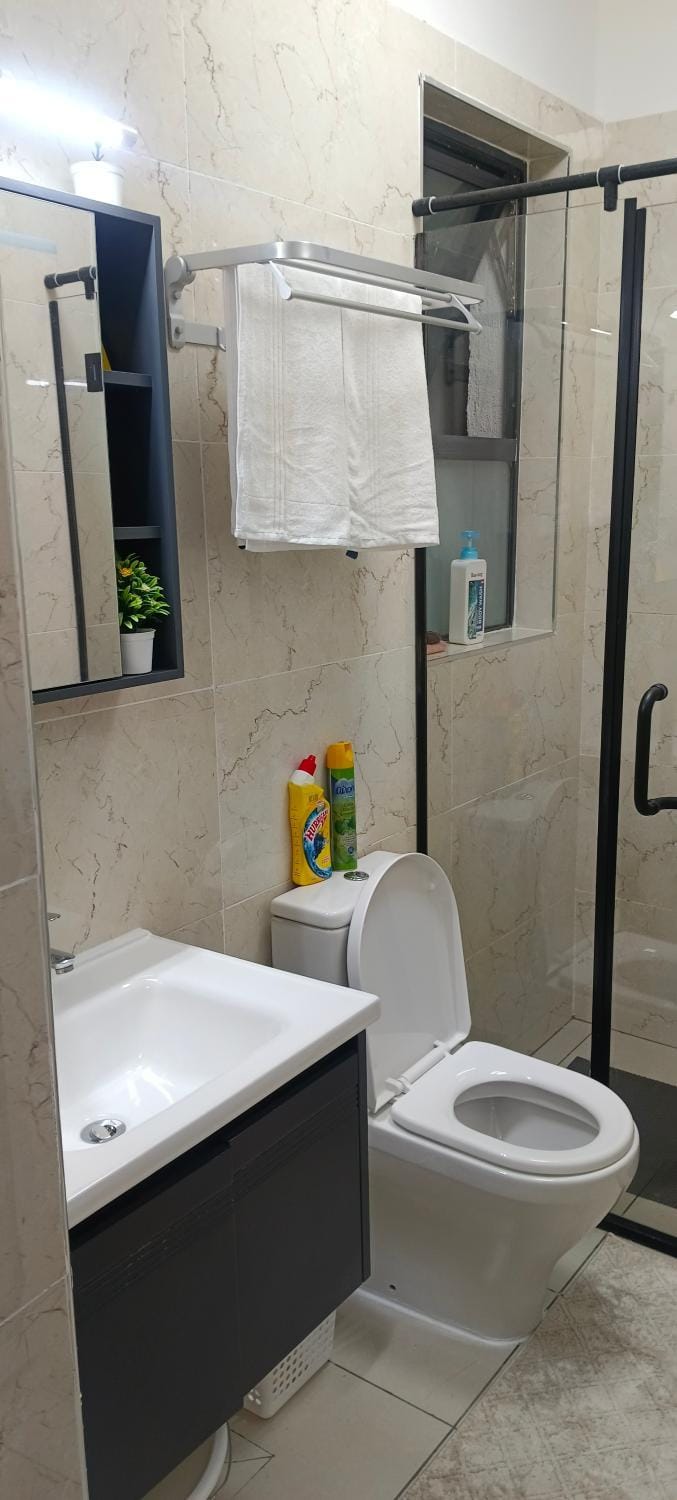 Shower, Toilet, Bathroom, bidet, towels