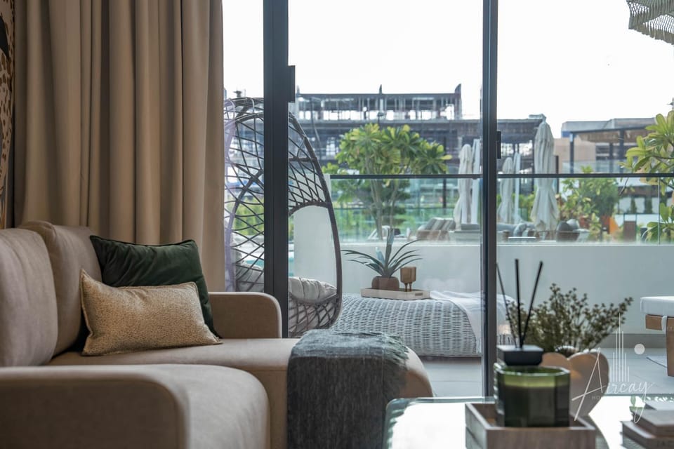 1BR Sunlit Modern Retreat with Private Sunbeds Apartment in Dubai