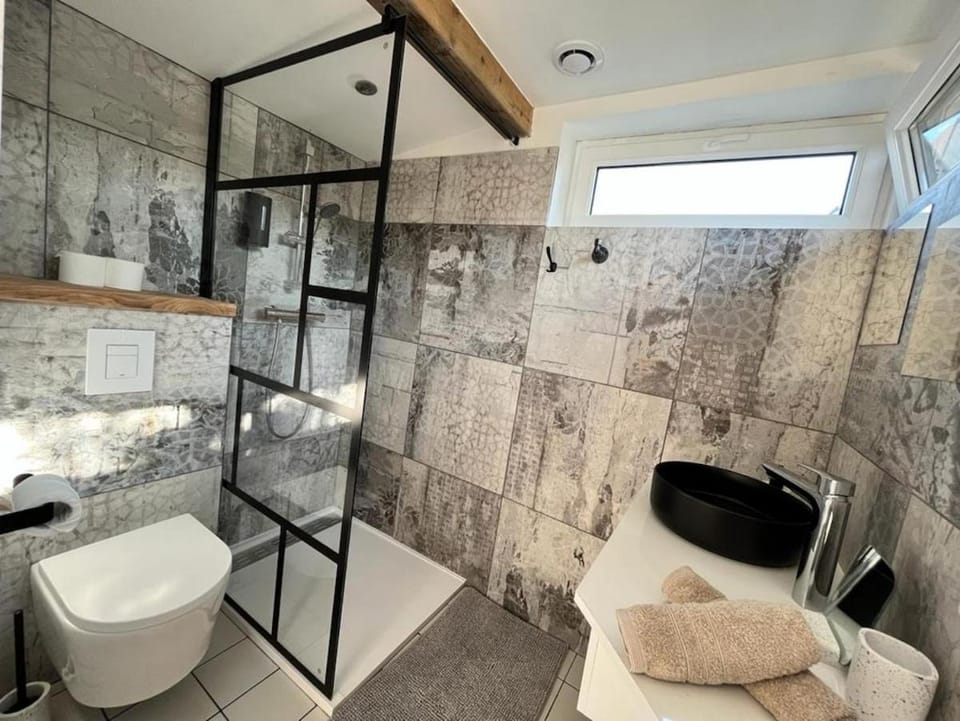Shower, Toilet, towels