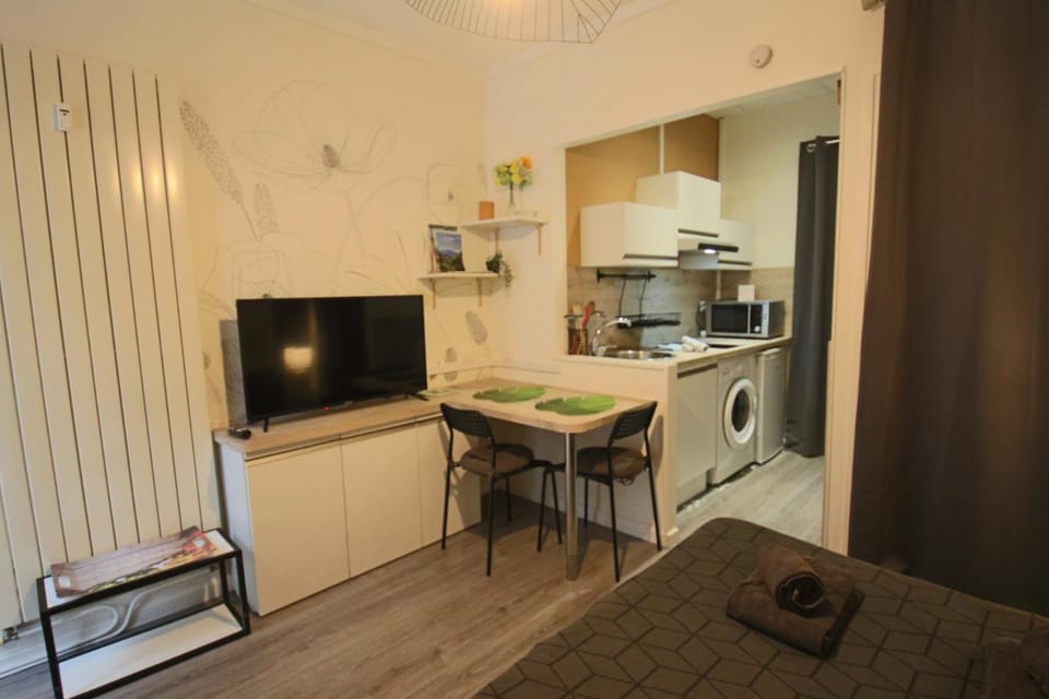 Bed, TV and multimedia, Dining area, kitchen