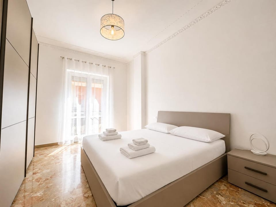 Bed, Photo of the whole room, Bedroom, towels, wardrobe