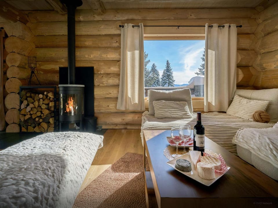 Natural landscape, Living room, Seating area, Mountain view