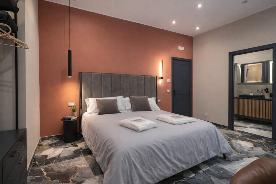 Bed, Balcony/Terrace, Photo of the whole room, Bedroom, towels