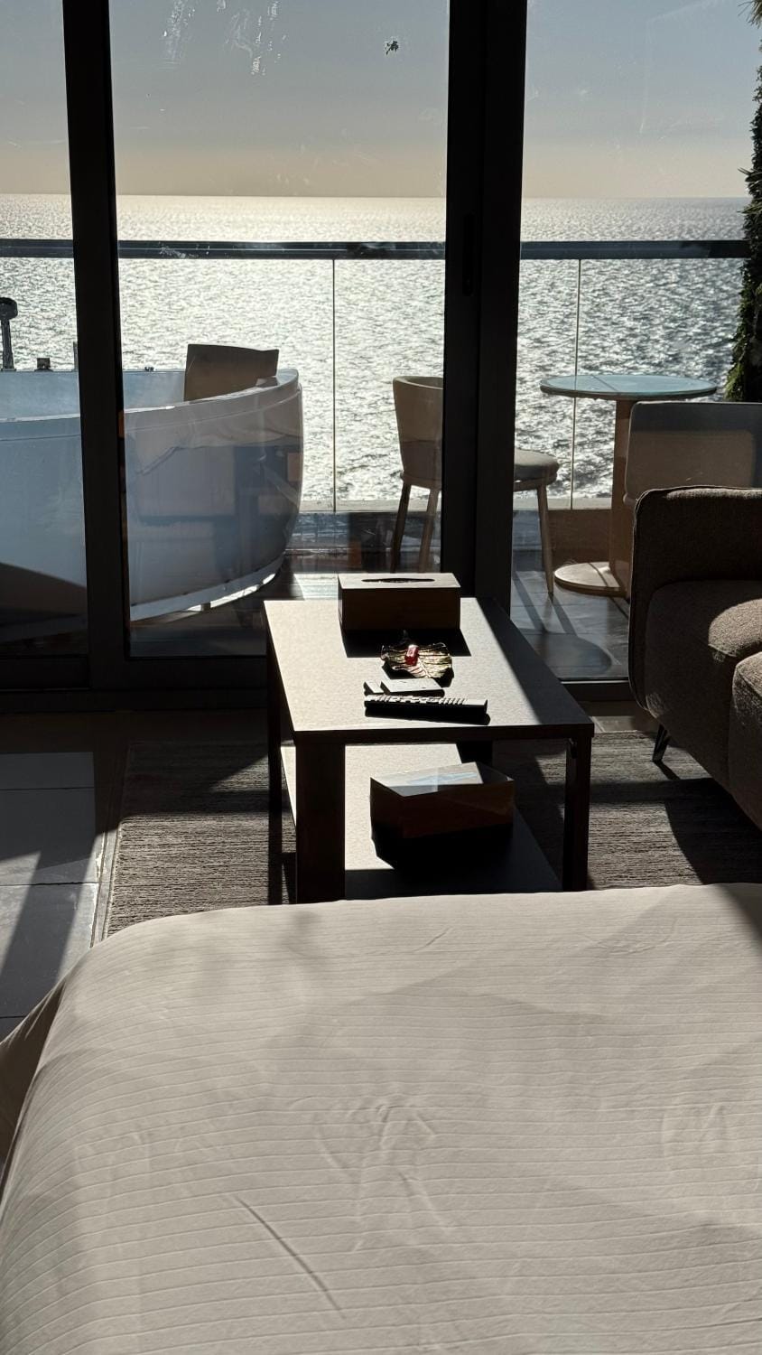 View (from property/room), Balcony/Terrace, Seating area, Lake view, Sea view