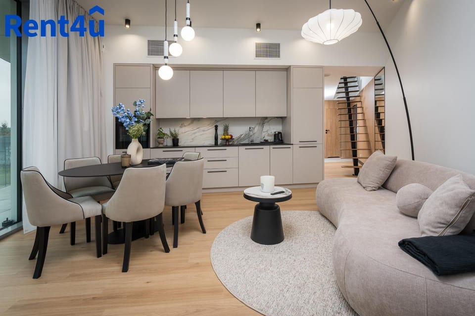 Kitchen or kitchenette, Living room, Dining area