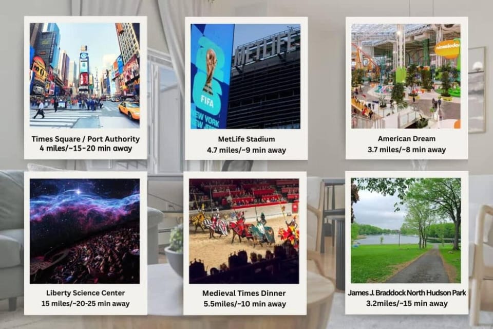 Group Retreat 15Min to NYC, MetLife, Mall, FREE Pa Apartment in Union City