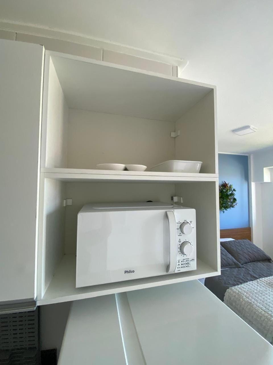Kitchen or kitchenette, oven