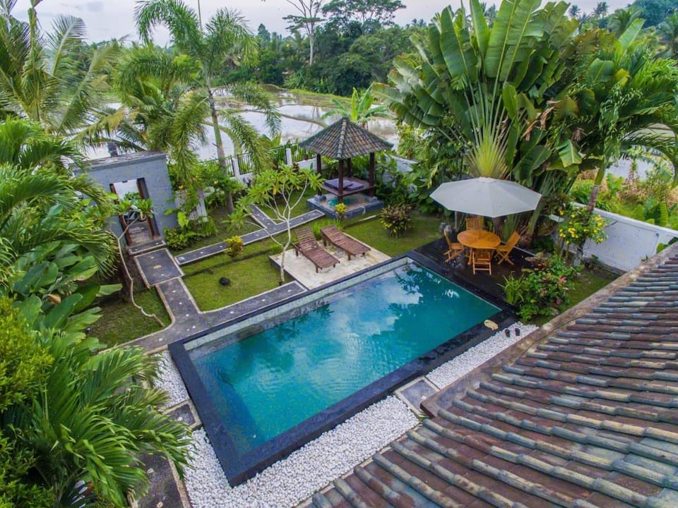 Property building, Bird's eye view, Swimming pool