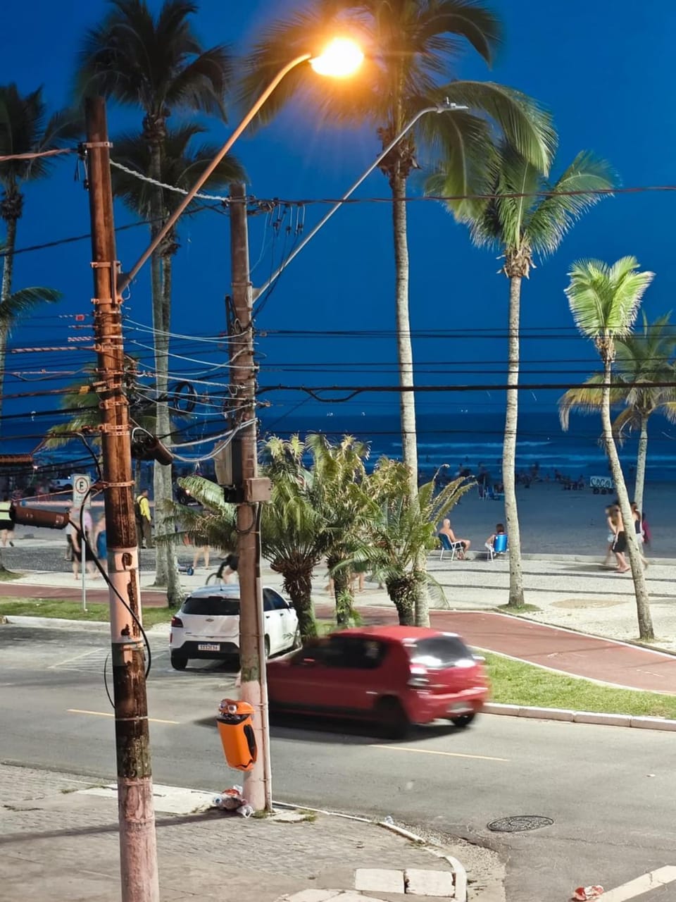 Night, Natural landscape, Sea view, Street view