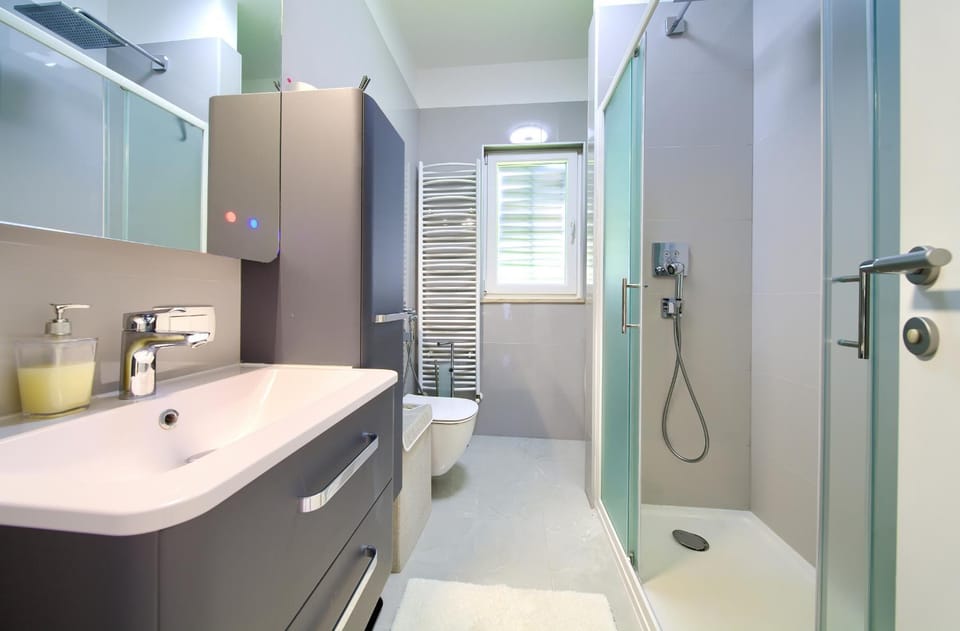 Shower, Toilet, Bathroom, towels