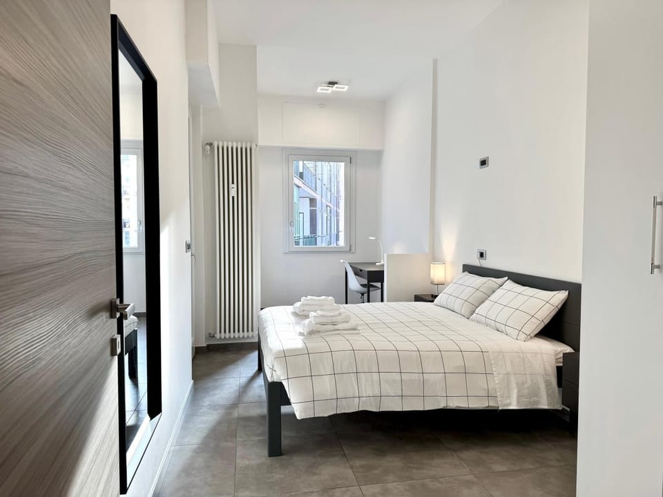 Bed, Photo of the whole room, Bedroom, towels, wardrobe