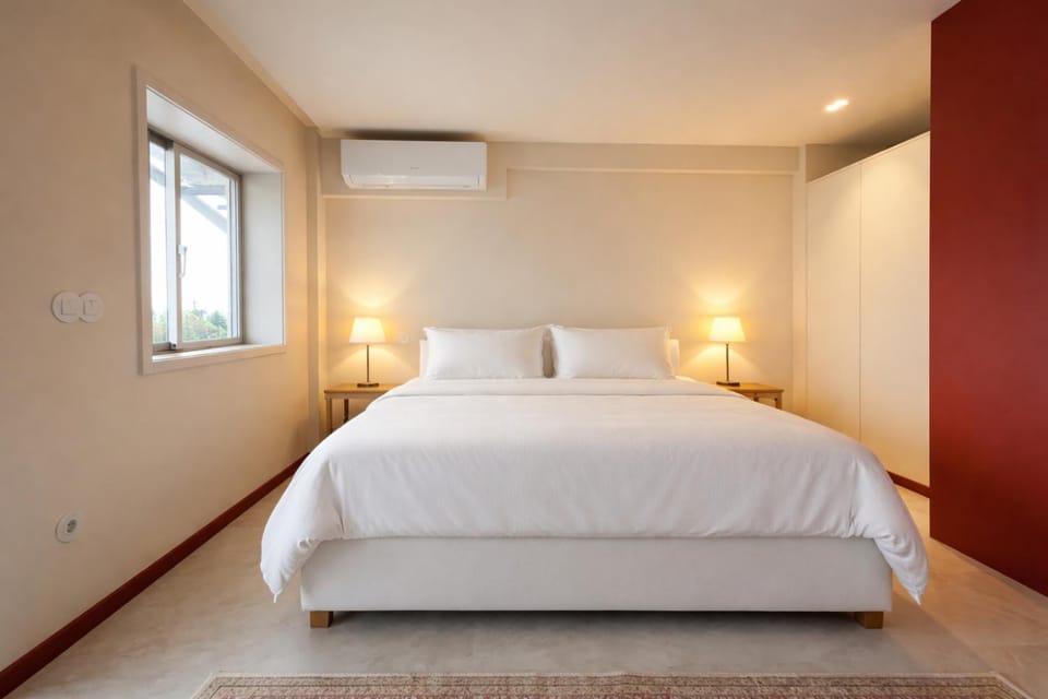 Bed, Bedroom, air conditioner