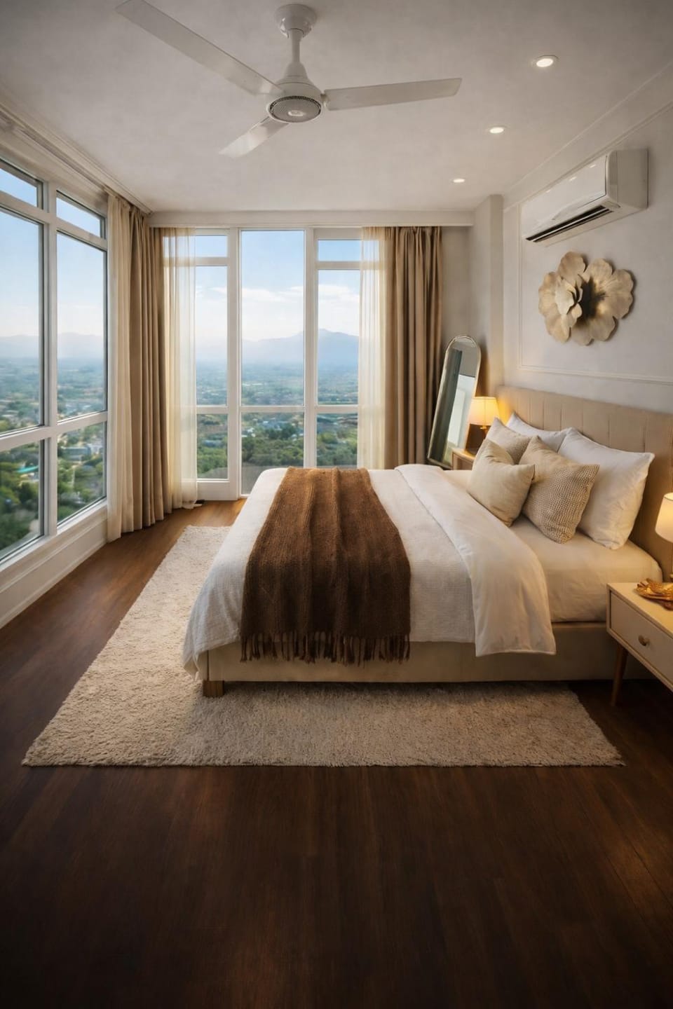 Bed, Natural landscape, Photo of the whole room, Bedroom