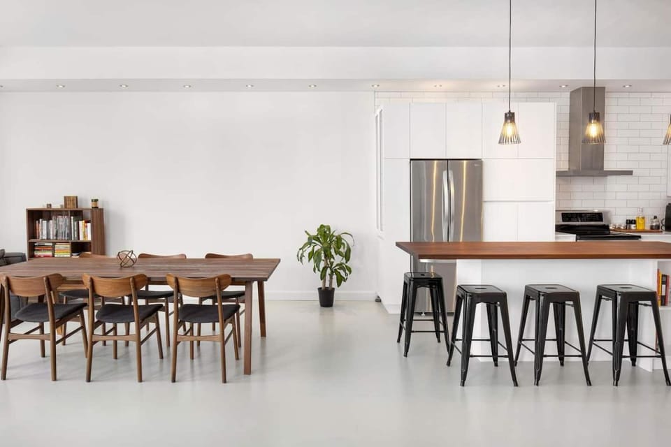 Kitchen or kitchenette, Seating area, Dining area