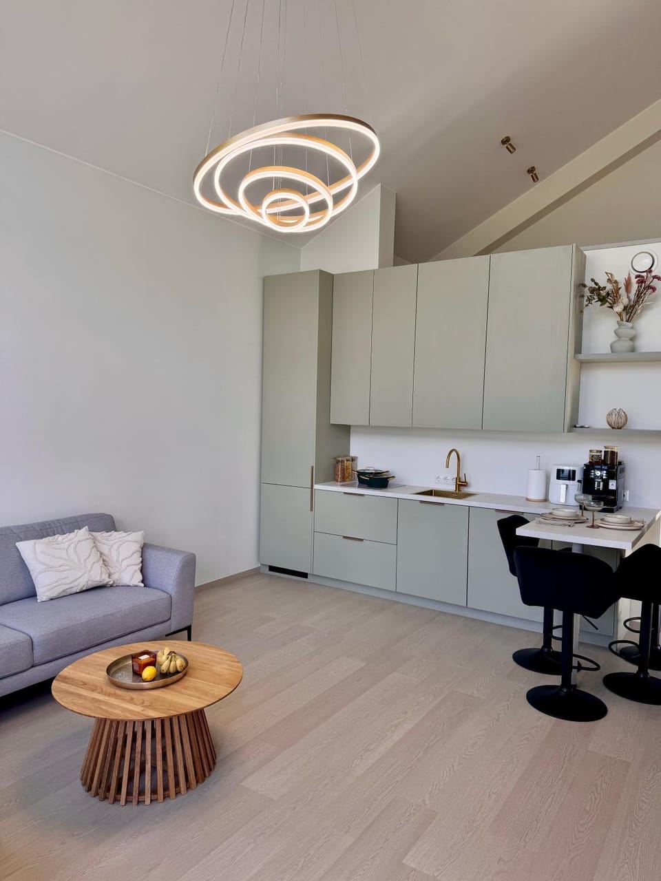 Living room, kitchen