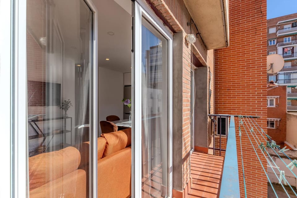 Property building, Patio, Day, View (from property/room), Balcony/Terrace, Living room