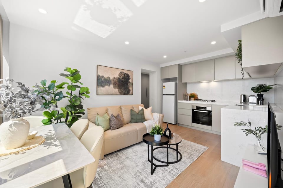 Living room, kitchen