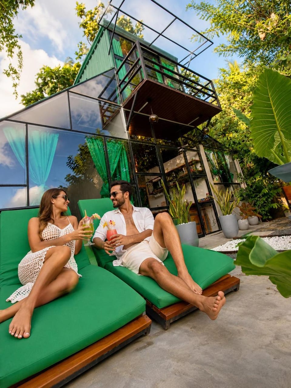 The WE2 Private Pool Nature Cabana Near Induruwa Beach Villa in Western Province