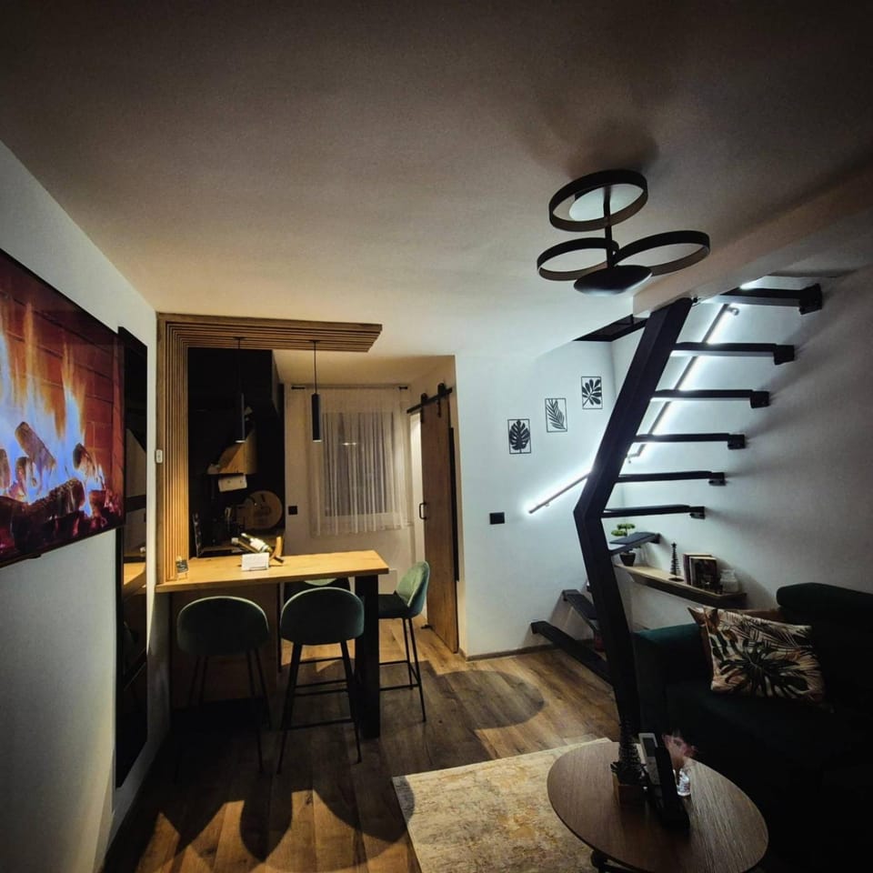 Living room, kitchen