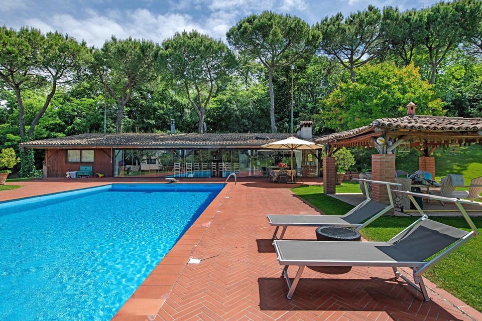 Property building, Living room, Swimming pool
