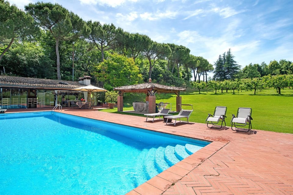 Property building, Living room, Swimming pool