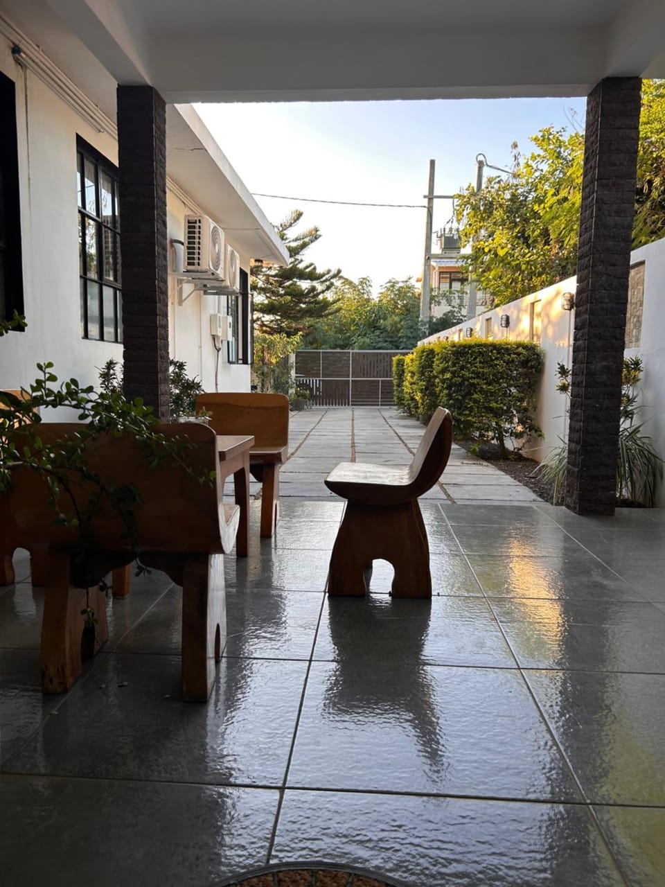 Property building, Patio, Garden, View (from property/room), Seating area