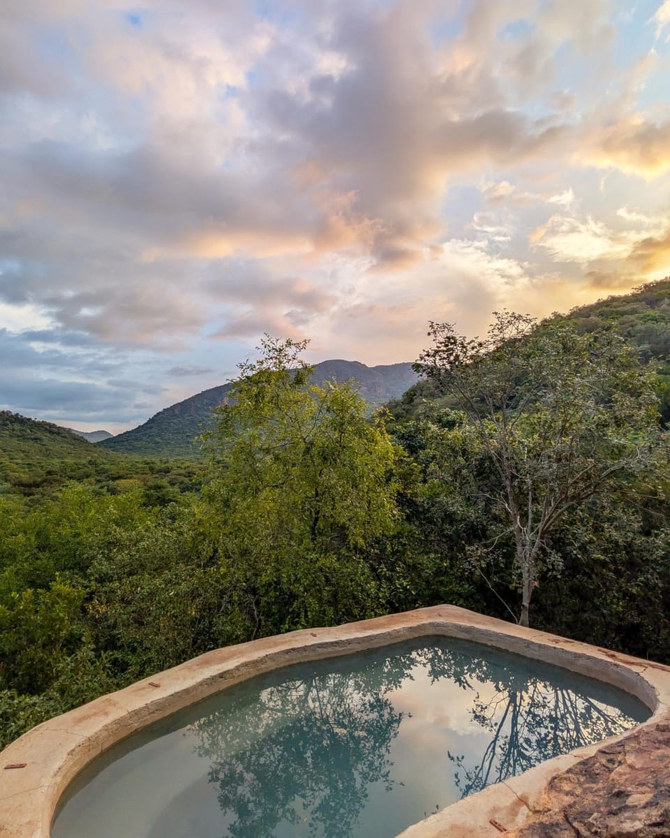 Natural landscape, Mountain view, Pool view, Swimming pool, Sunrise, Sunset