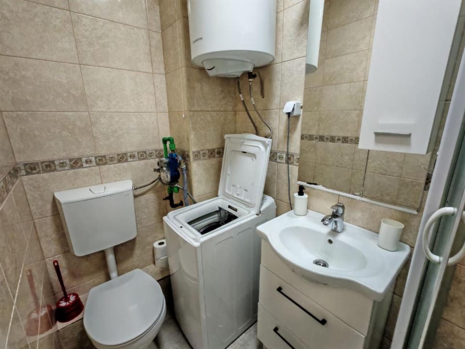 Toilet, washing machine