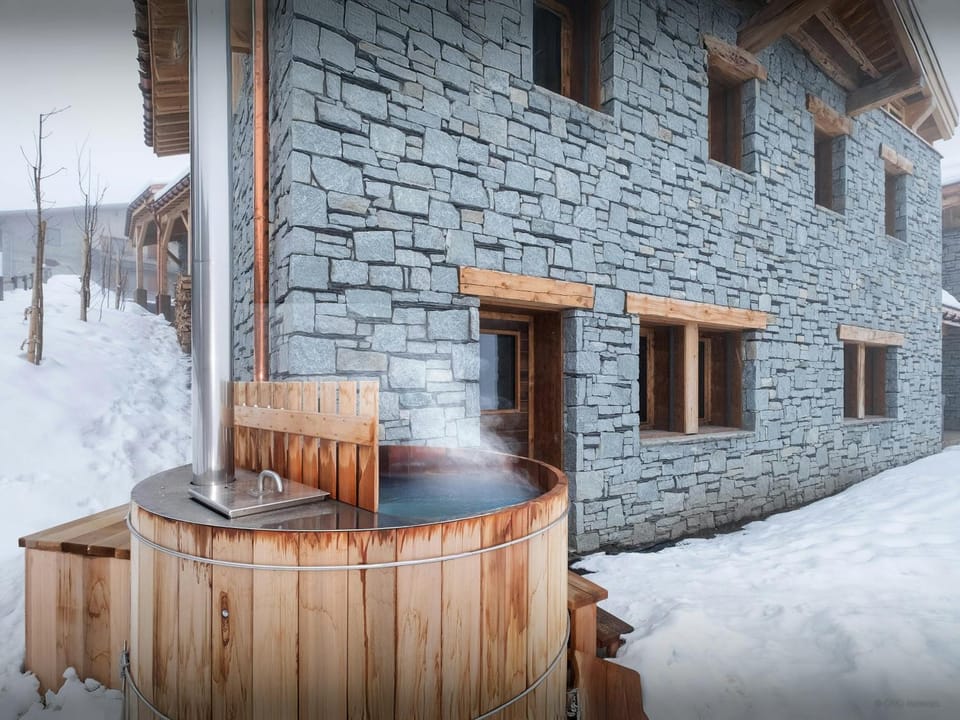 Day, Natural landscape, Winter, Hot Tub