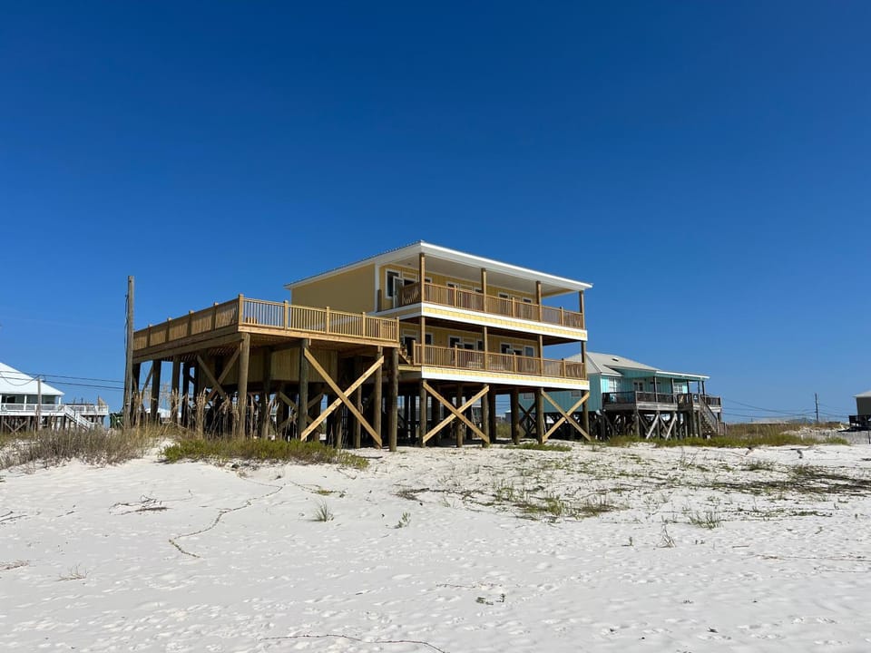Parrot Dice. On the beach, pool House in Dauphin Island