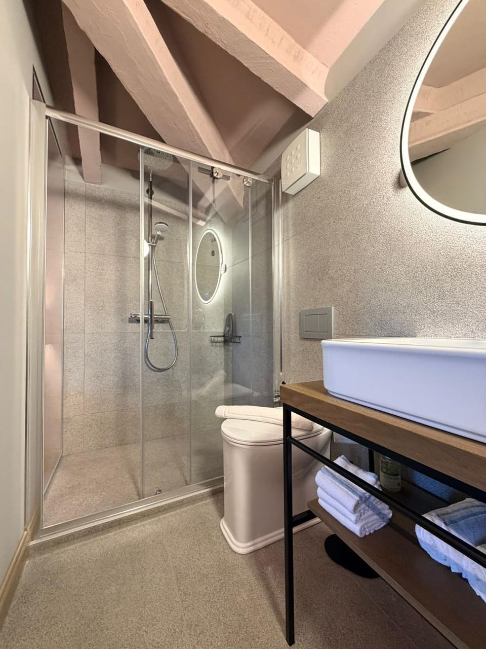 Shower, Toilet, Bathroom, towels