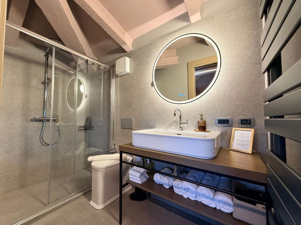 Shower, Toilet, Bathroom, towels