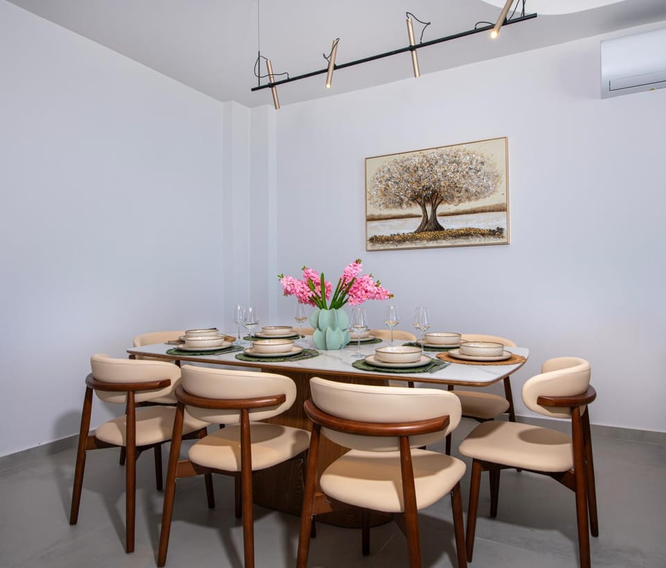 Dining area, air conditioner