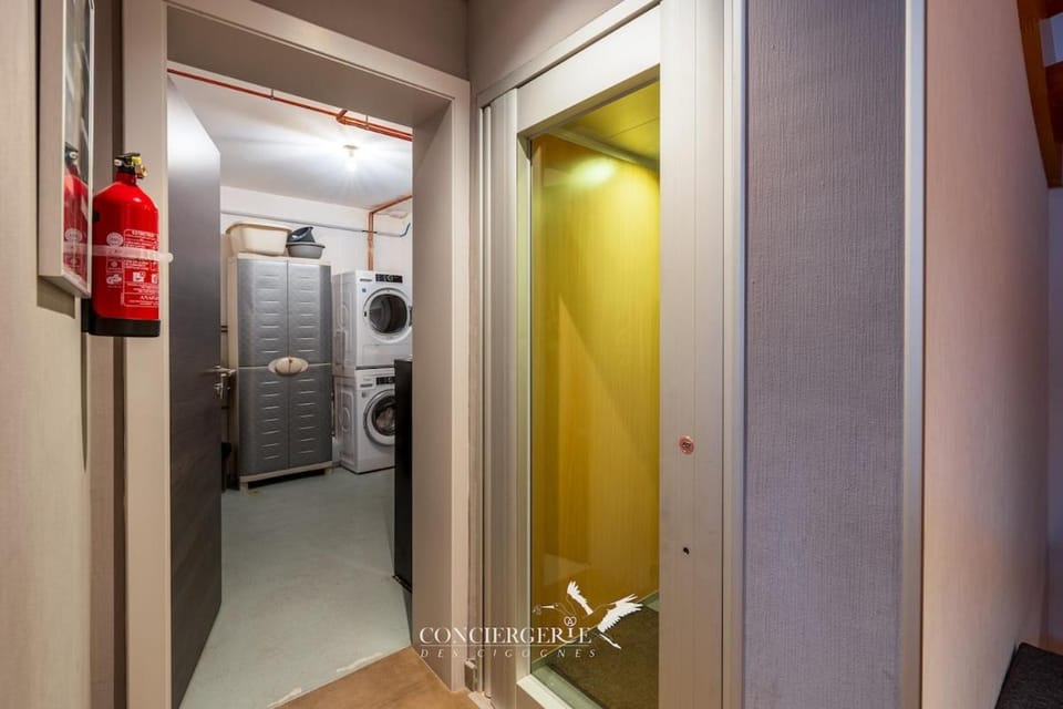 washing machine, dryer, elevator