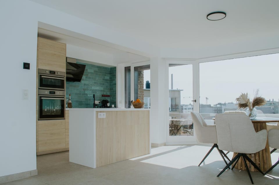 Kitchen or kitchenette, Dining area, oven, stove