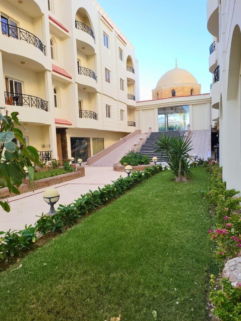 Beachfront luxury Palm Beach Piazza Private Beach Apartment in Hurghada