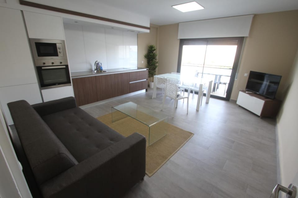 Kitchen or kitchenette, Living room, Dining area
