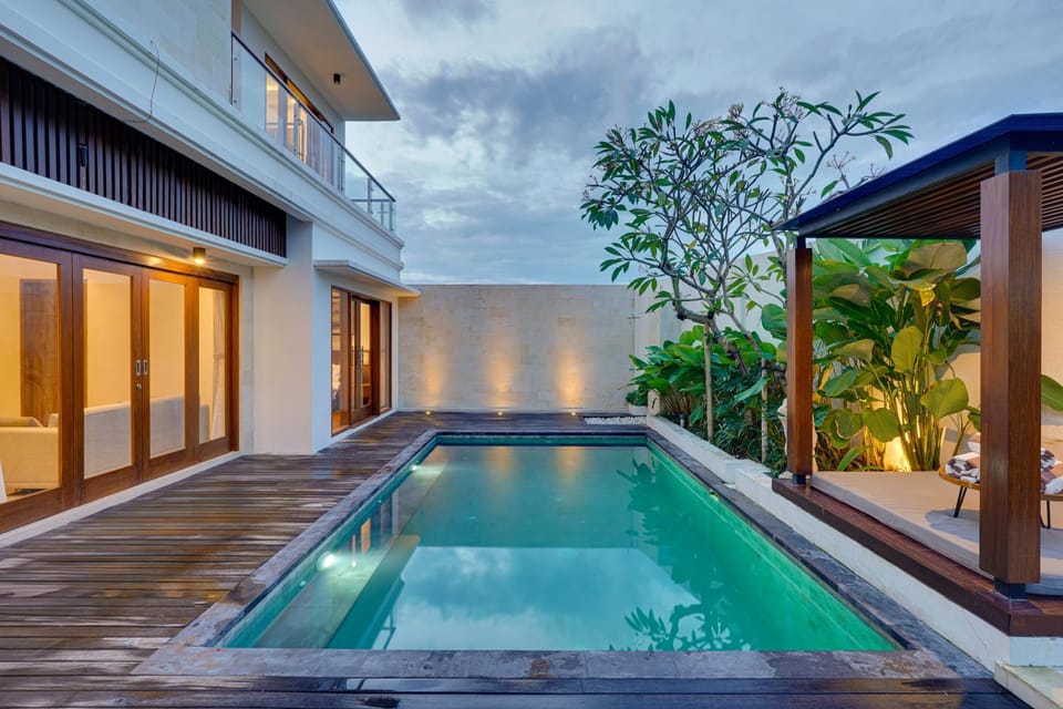 Property building, Patio, Pool view, Swimming pool