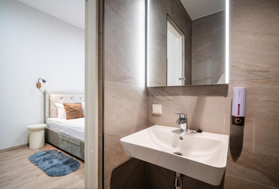 Bed, Bathroom, Bedroom