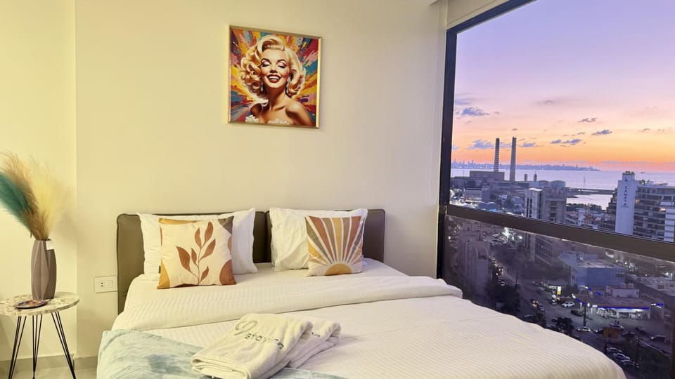 Bed, Photo of the whole room, Bedroom, Sea view