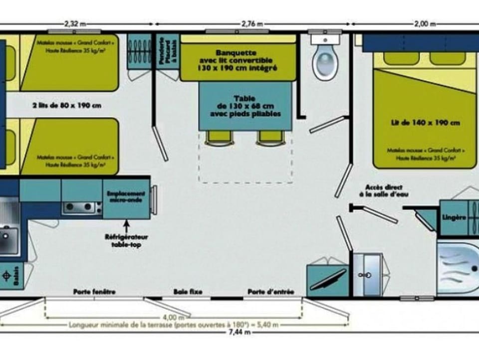 Mobil-home 4 pers, 2 ch, jardin et barbecue - API-1-52-1349 Campground/ 
RV Resort in Auvergne-Rhône-Alpes