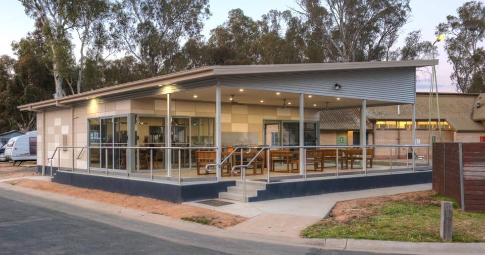 Property building, Patio, Day, Kitchen or kitchenette, Communal kitchen